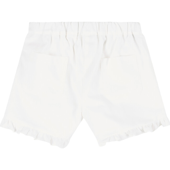 Frilly Twill Shorts, White - Shorts - 2