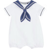 Little Charlie Sailor Romper, White - Rompers - 1 - thumbnail