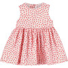 Little Adelina Strawberry Ric Rac Dress, Pink Strawberry - Dresses - 1 - thumbnail