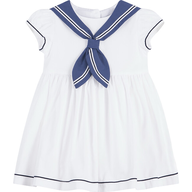 Little Philippa Sailor Dress, White