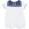 Little Charlie Sailor Romper, White - Rompers - 2