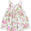 Little Adelina Vintage Rose Cross Back Dress, Pink Rose - Dresses - 2