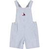 Little Alexander Sailboat Bib Shorts, Navy Stripe - Rompers - 1 - thumbnail