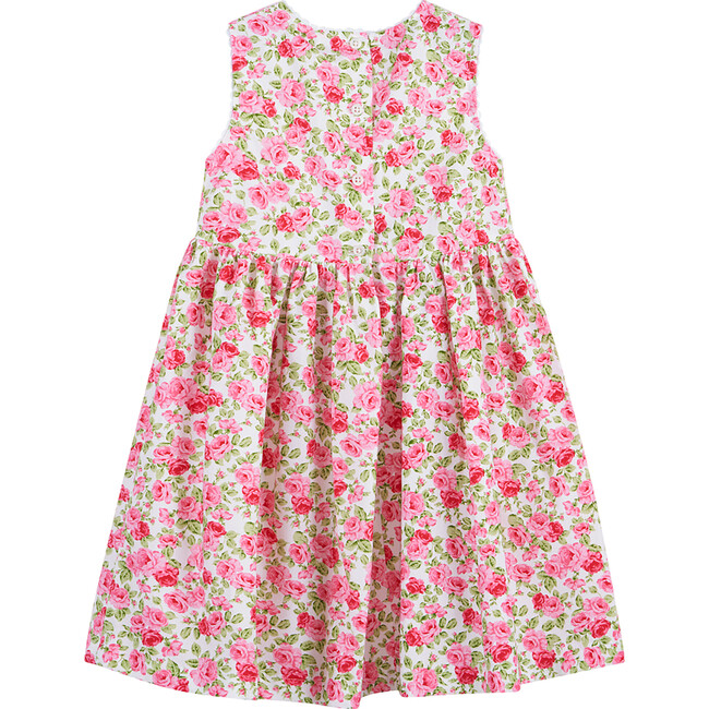 Adelina Petit Rose Ric Rac Dress, Red Rose - Dresses - 3