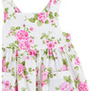 Little Adelina Vintage Rose Cross Back Dress, Pink Rose - Dresses - 3