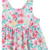 Little Adelina Tropical Cross Back Dress, Pink Tropical - Dresses - 3