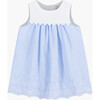 Little Petal Pretty Hem Dress, Blue Chambray - Dresses - 1 - thumbnail