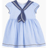 Little Philippa Sailor Dress, Pale Blue - Dresses - 1 - thumbnail