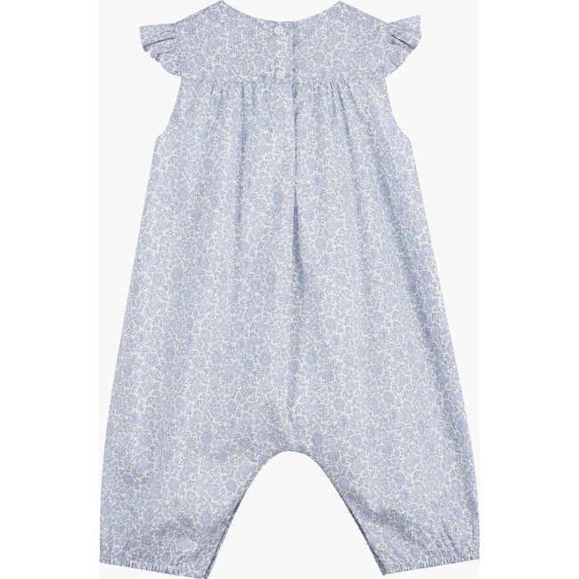 Little Liberty Print Danjo Coast Frill Sleeve Romper, Danjo Coast - Rompers - 2