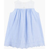 Little Petal Pretty Hem Dress, Blue Chambray - Dresses - 2 - thumbnail
