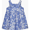 Little Adelina Butterfly Cross Back Dress, Cornflower Blue - Dresses - 2 - thumbnail