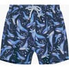 Little Whale Swimshort, Navy - Swim Trunks - 1 - thumbnail