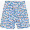 Mens Tiger Swimshort, Aqua - Swim Trunks - 2