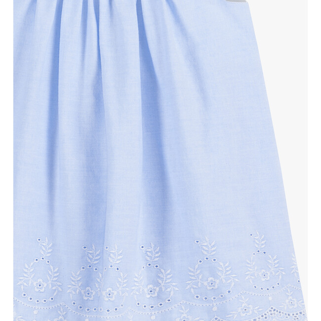 Little Petal Pretty Hem Dress, Blue Chambray - Dresses - 3