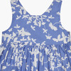 Little Adelina Butterfly Cross Back Dress, Cornflower Blue - Dresses - 3 - thumbnail