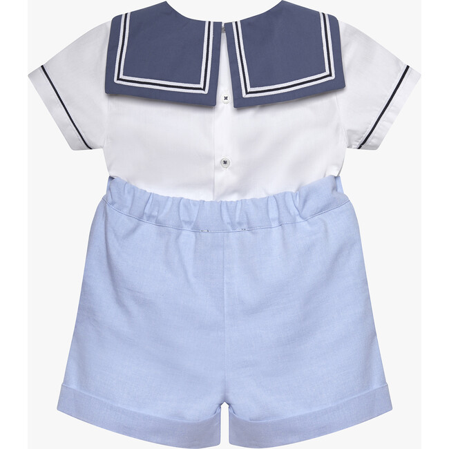 Little Edward Sailor Set, Pale Blue - Mixed Apparel Set - 2