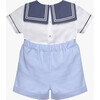 Little Edward Sailor Set, Pale Blue - Mixed Apparel Set - 2