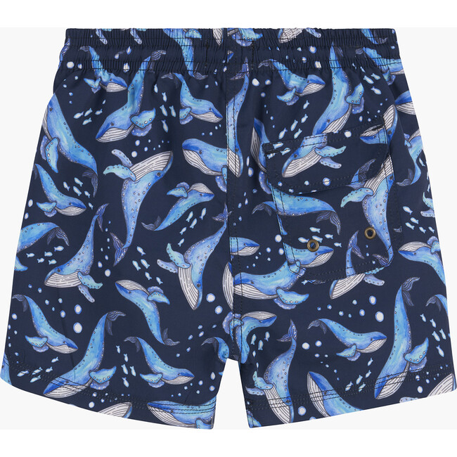 Whale Swimshort, Navy - Swim Trunks - 2