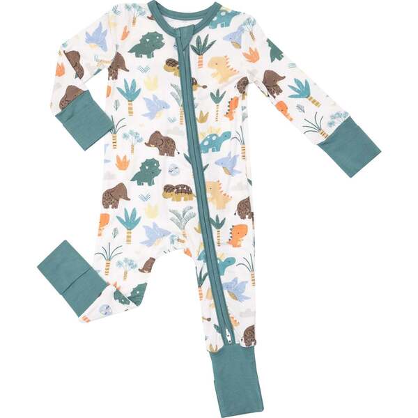 Cute Dino 2-Way Zipper Romper - Angel Dear Rompers | Maisonette