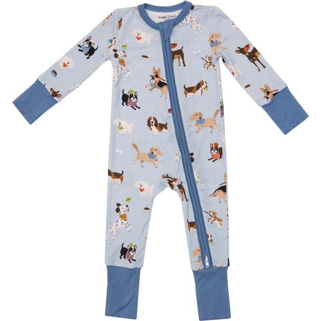 Doggy Daycare Blue 2-Way Zipper Romper - Rompers - 1