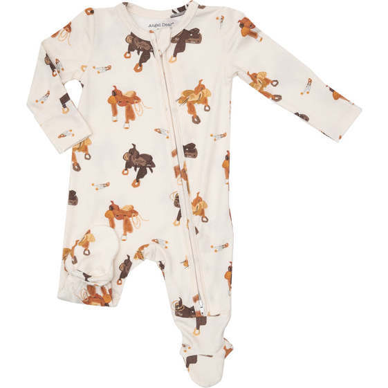 WESTERN SADDLES 2-Way Zipper Footie - Rompers - 1