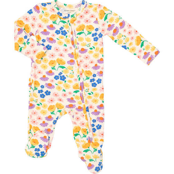 CALIFORNIA WILDFLOWERS 2-Way Ruffle Back Zipper Footie - Footie Pajamas - 1