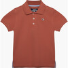 Harry Pique Polo Shirt, Orange - Polo Shirts - 1 - thumbnail