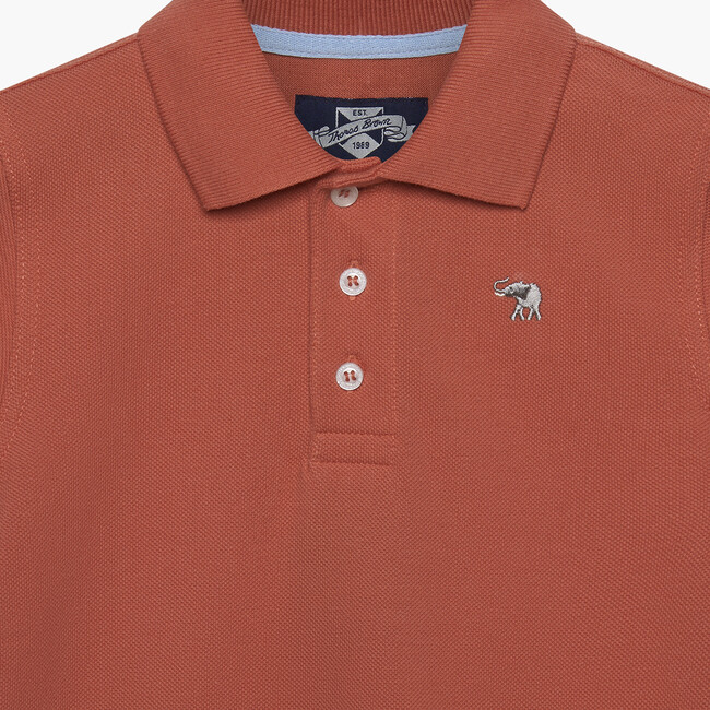 Harry Pique Polo Shirt, Orange - Polo Shirts - 3