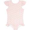 Calypso Botanic Cap Sleeve Rashguard One-Piece, Coral - One Pieces - 1 - thumbnail