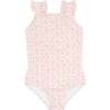 Calypso Botanic Ruffle Strap One-Piece, Coral - One Pieces - 1 - thumbnail