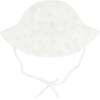 Eyelet Double-Lined Large Brim Sun Hat, White - Hats - 1 - thumbnail
