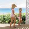 Calypso Botanic Cap Sleeve Rashguard One-Piece, Coral - One Pieces - 2