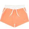 Calypso Long Slim Leg Boardie, Coral - Swim Trunks - 1 - thumbnail