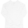 Eyelet Long Sleeve Rashguard, White - Rash Guards - 1 - thumbnail
