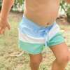 Peri Colorblock Long Slim Leg Boardie, Blue - Swim Trunks - 2