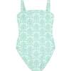 Women's Abaco Paisley One-Piece, Green - One Pieces - 1 - thumbnail