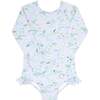 Bay Floral Rashguard One-Piece, Lavender - One Pieces - 1 - thumbnail
