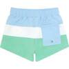Peri Colorblock Long Slim Leg Boardie, Blue - Swim Trunks - 4