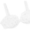 Women's Eyelet Tie Knot Bikini Top, White - Two Pieces - 2