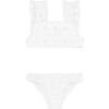 Bahamian Eyelet Ruffle Bikini, White - One Pieces - 1 - thumbnail