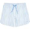 Bahamian Embroidered Minnow Logo Boardie, Blue Stripe - Swim Trunks - 1 - thumbnail