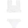 Bahamian Eyelet Ruffle Bikini, White - One Pieces - 3