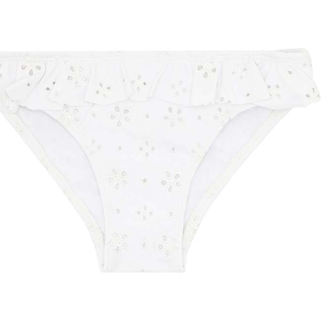 Bahamian Eyelet Ruffle Bikini, White - One Pieces - 4