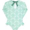 Abaco Paisley Rashguard One-Piece, Green - One Pieces - 6