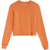 Warm-Up Crop Fleece Sweatshirt, Pecan - Sweatshirts - 1 - thumbnail