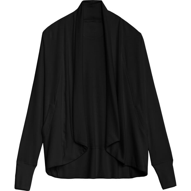 Celine Fleece Cardigan, Black