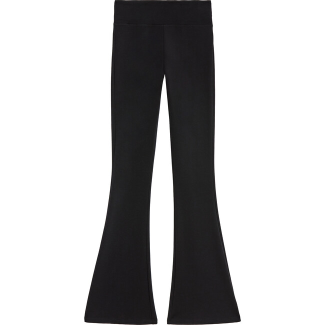 Raquel Fleece Flare Sweatpants, Black - Sweatpants - 1