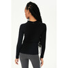 Loren Seamless Long Sleeve Tee, Black - Tees - 2