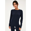 Warm-Up Fleece Sweatshirt, Indigo - Sweatshirts - 2 - thumbnail