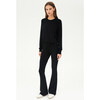 Raquel Fleece Flare Sweatpants, Black - Sweatpants - 3